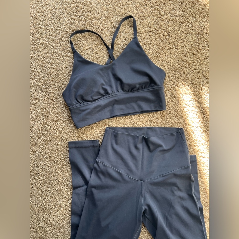 Aerie Offline Navy Bra and Leggings Set